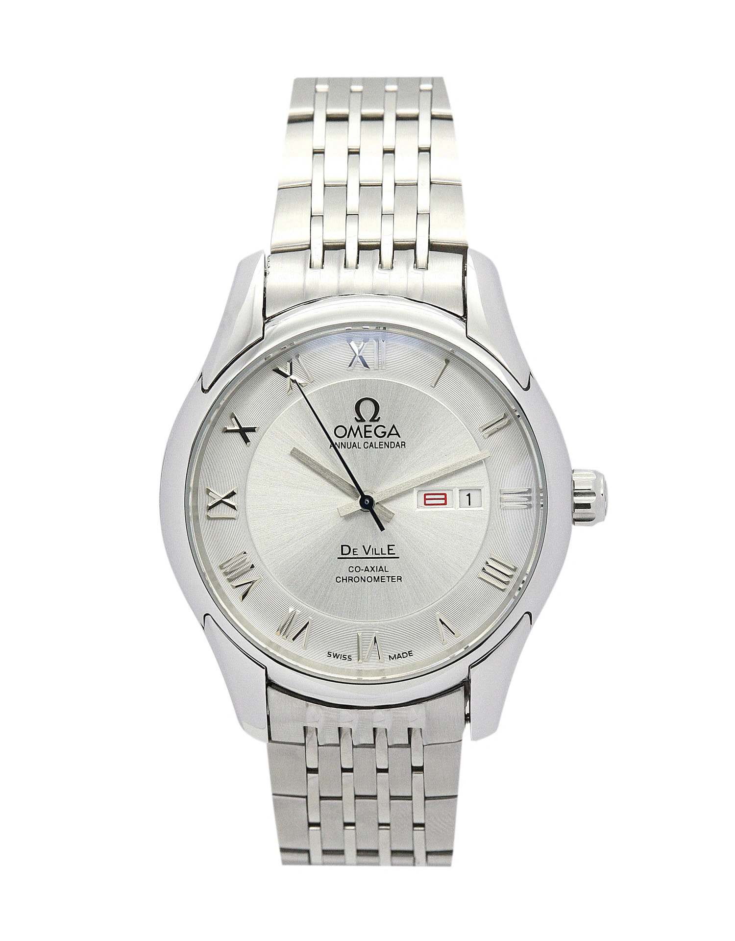 Sporty Omega De Ville Hour Vision Silver Steel 614