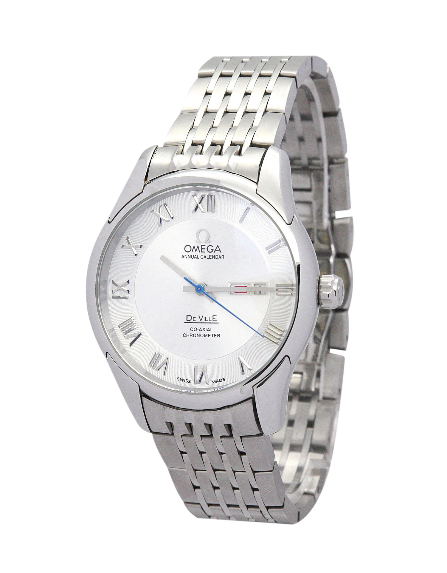 Sporty Omega De Ville Hour Vision Silver Steel 614