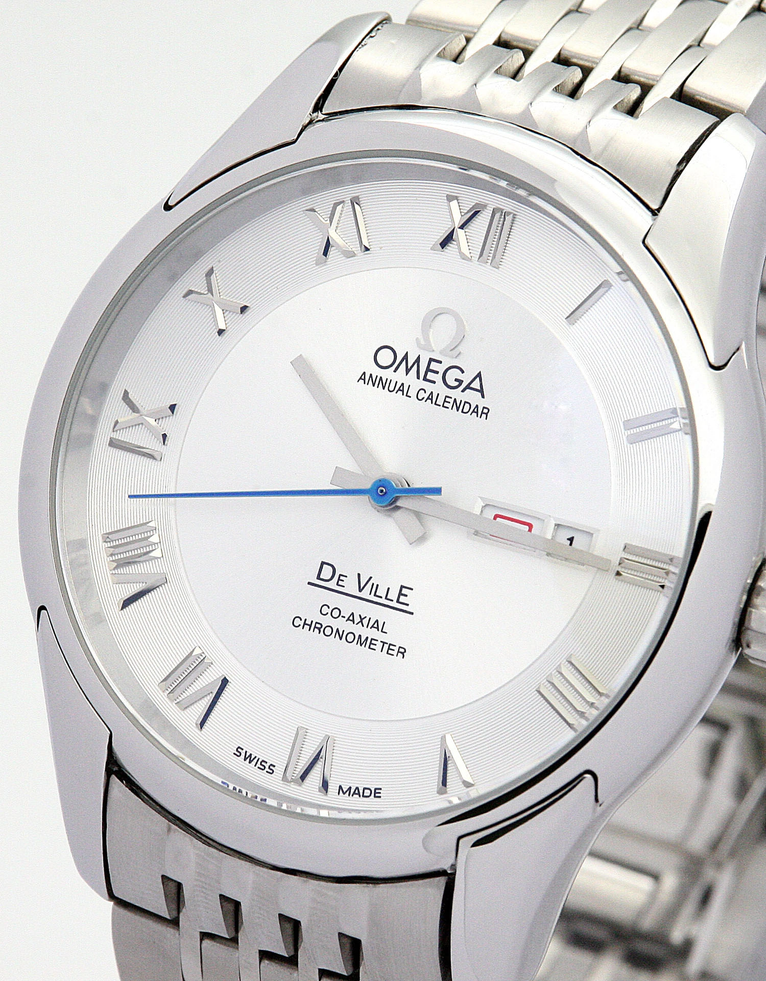 Sporty Omega De Ville Hour Vision Silver Steel 614