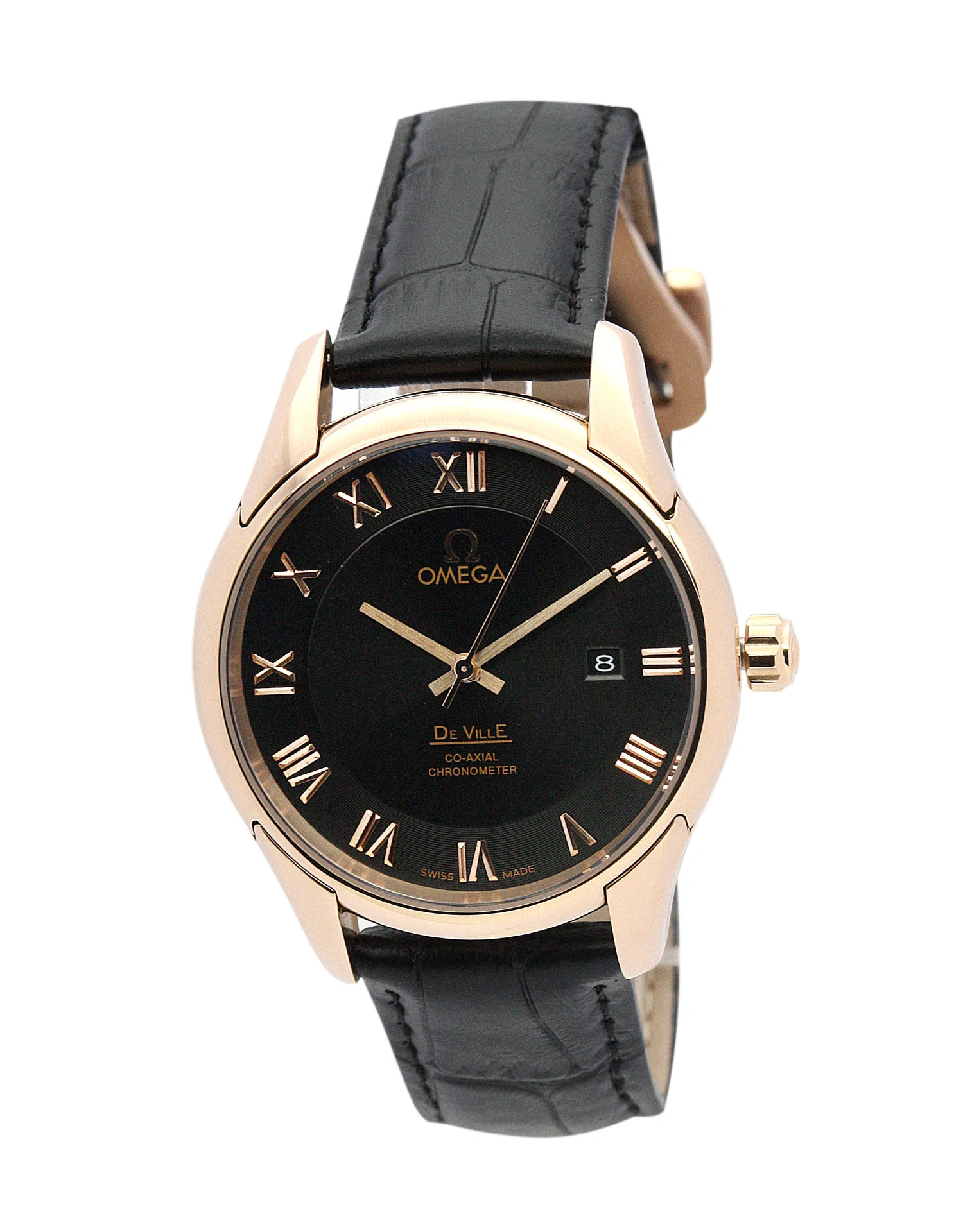 DailyWear Omega De Ville Hour Vision black leather 613
