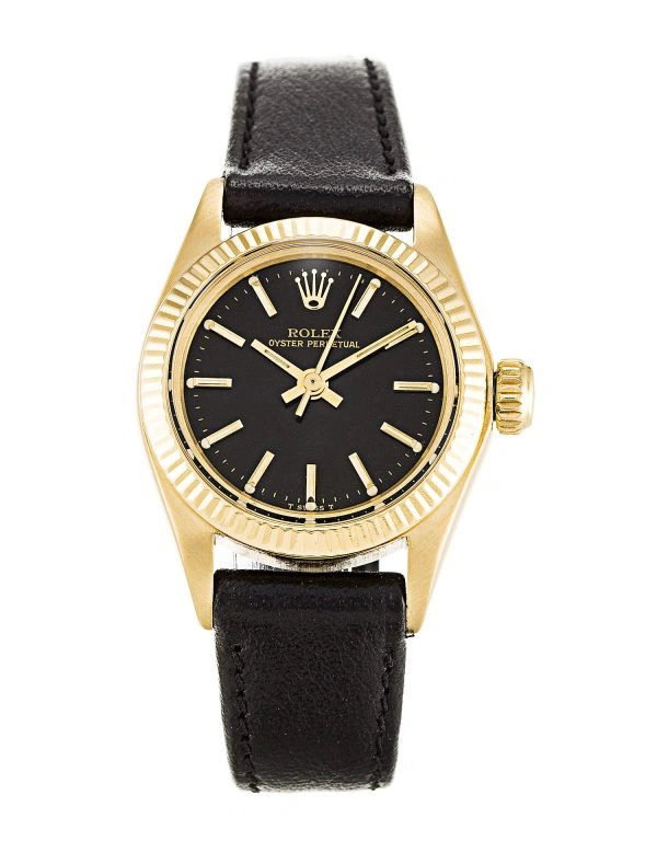 Upgraded Rolex Lady Oyster Perpetual 6718 Black Dial 282