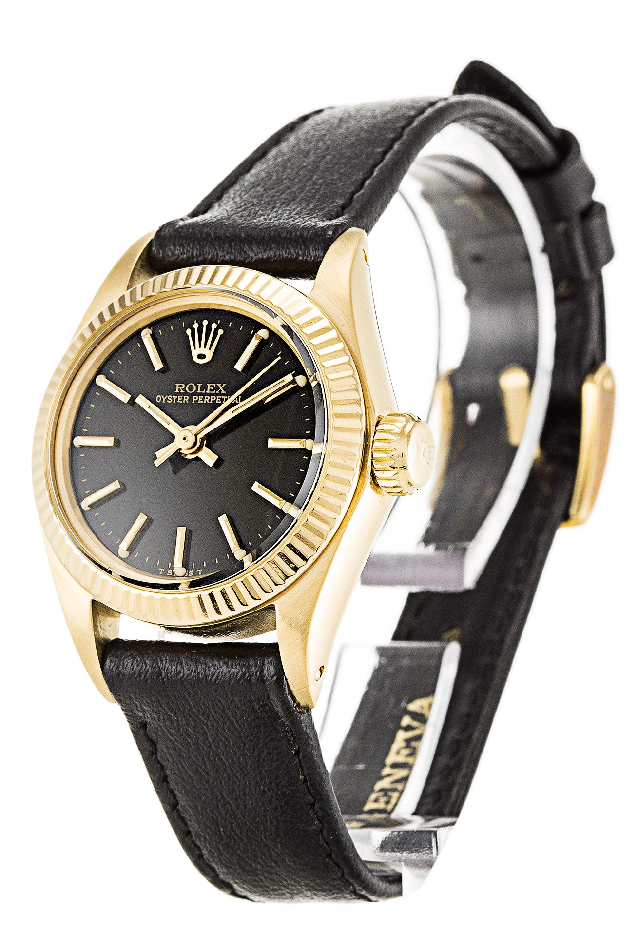 Upgraded Rolex Lady Oyster Perpetual 6718 Black Dial 282